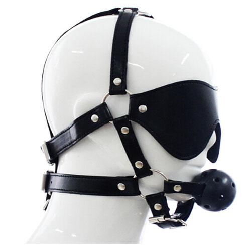 Black Mask with Ball Gag - Sexy.Delivery Sex Toys Delivery