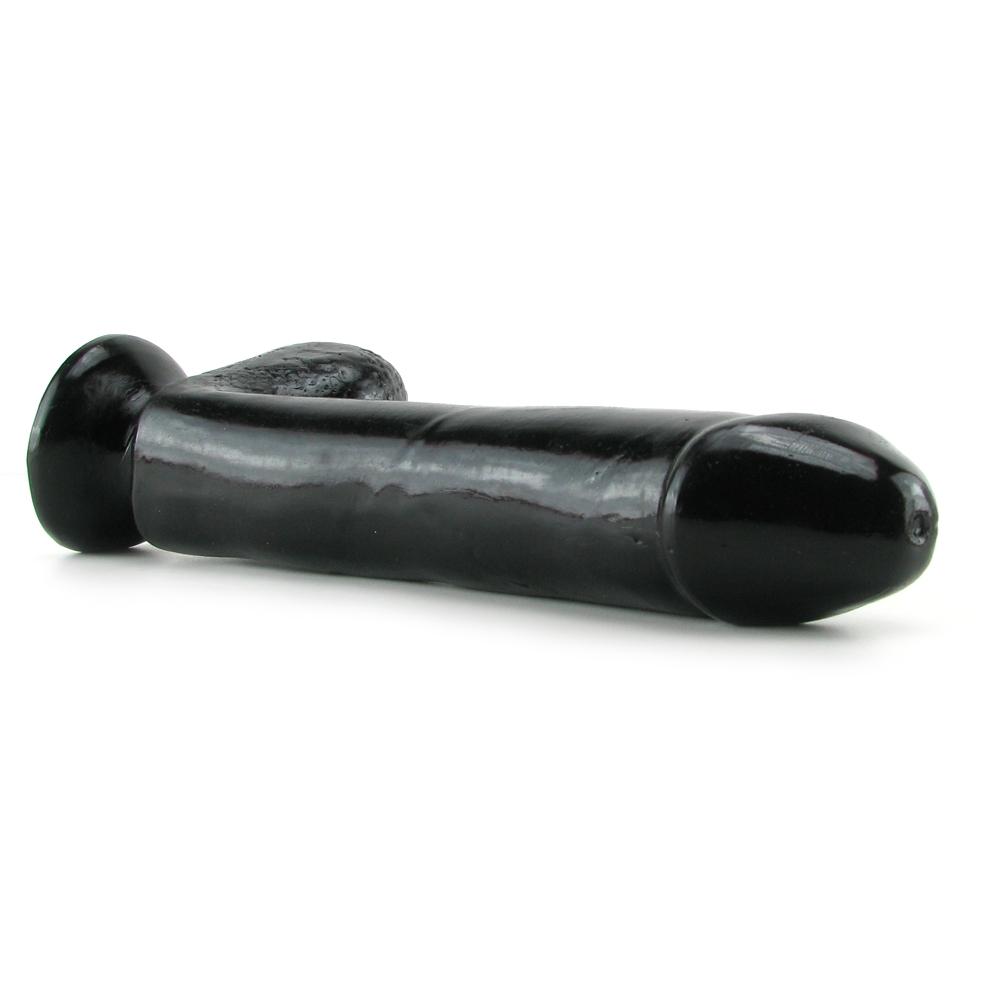 Basix 10 Inch Suction Base Dildo in Black - Sex Toys Vancouver Same Day Delivery