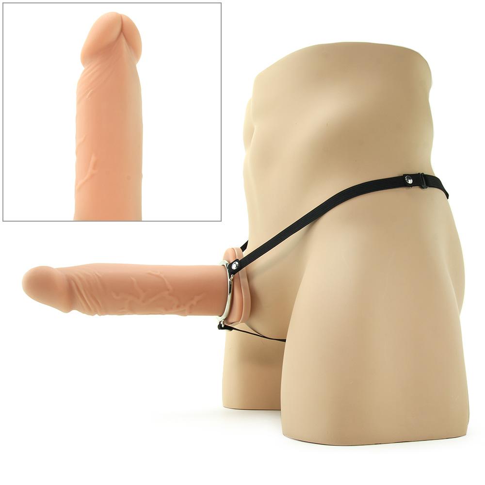 8 Inch Silicone Hollow Extension in Flesh - Sex Toys Vancouver Same Day Delivery