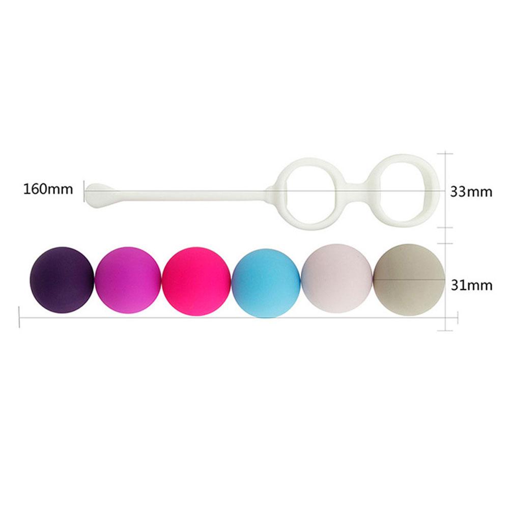 6 PCS Exchangeable Silicone Kegel Balls Kit with different weight - Sexy.Delivery Sex Toys Delivery