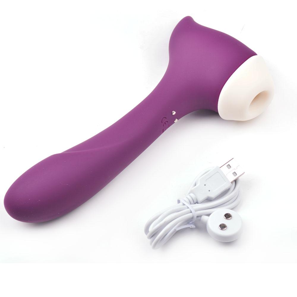 8-Speed Purple Color Rechargeable Silicone Clitoral Stimulator ( Suction and Vibration ) - Sexy.Delivery Sex Toys Delivery