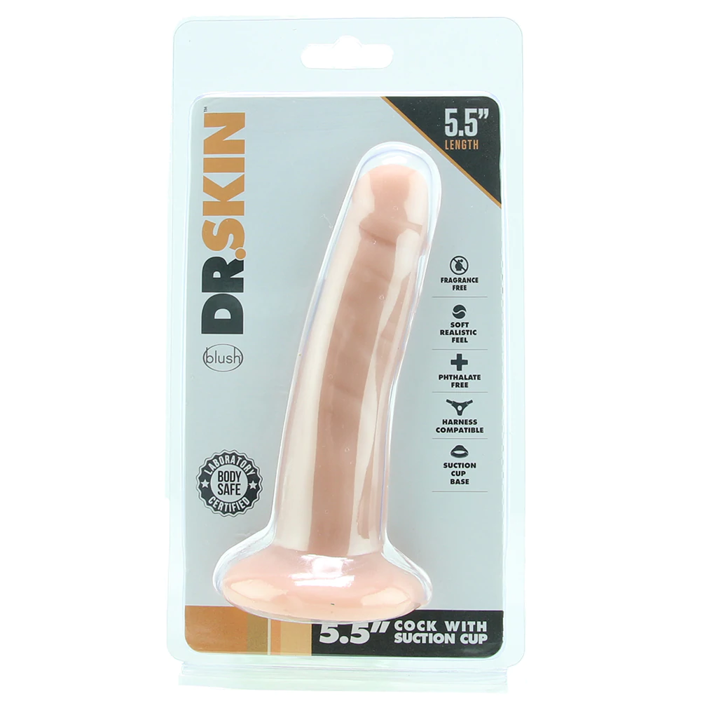 Dr. Skin 5.5 Inch Cock with Suction Cup in Beige