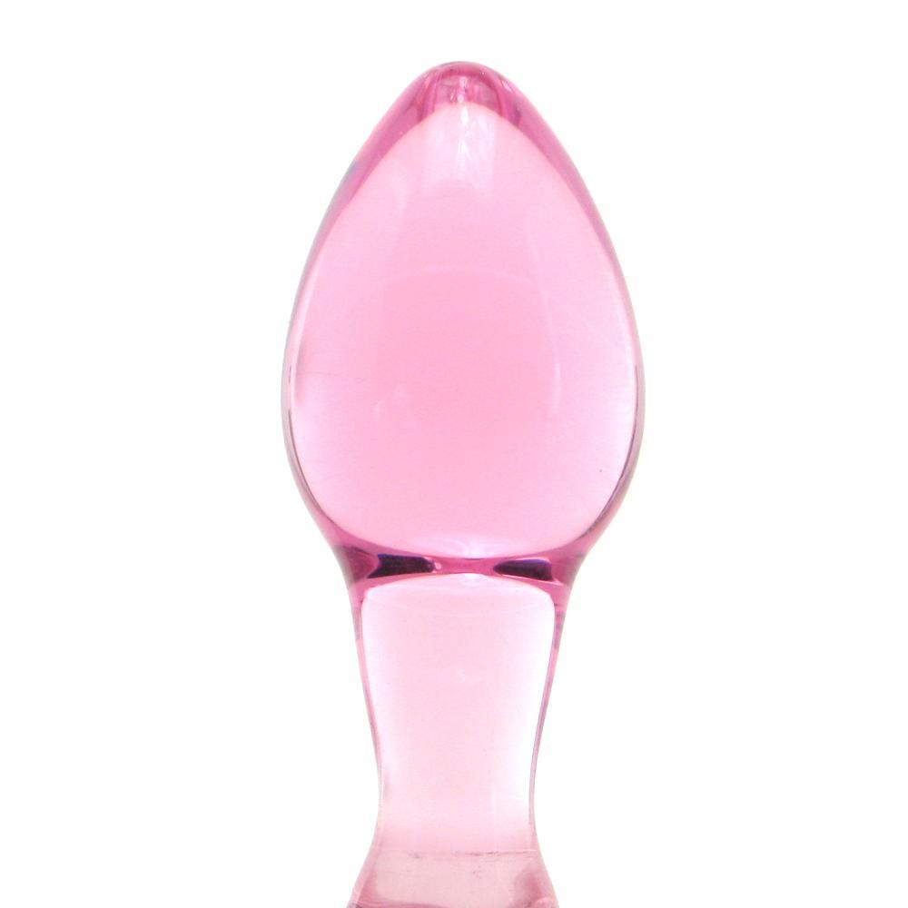 Icicles No. 48 Hand Blown Glass Butt Plug in Pink - Sex Toys Vancouver Same Day Delivery