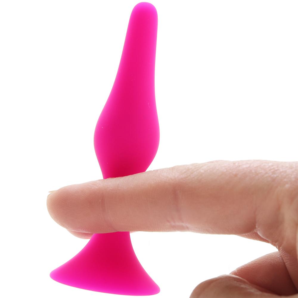 Luxe Beginner Silicone Butt Plug Kit in Pink - Sex Toys Vancouver Same Day Delivery
