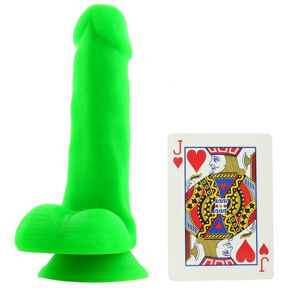 Neo Elite 6" Dual Density Silicone Cock in Green - Sex Toys Vancouver Same Day Delivery