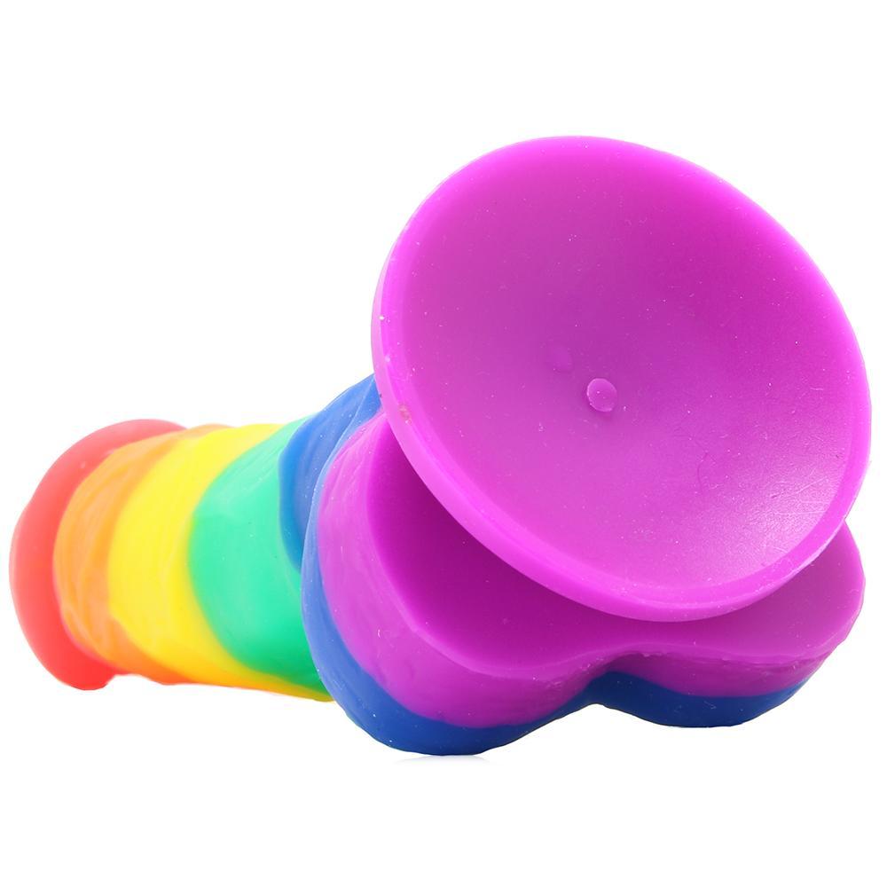 Colours Pride Edition 5 Inch Silicone Dildo in Rainbow - Sex Toys Vancouver Same Day Delivery