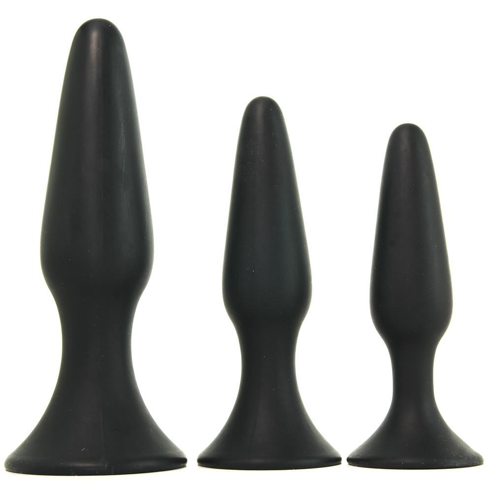 Silicone Anal Trainer Kit in Black - Sex Toys Vancouver Same Day Delivery